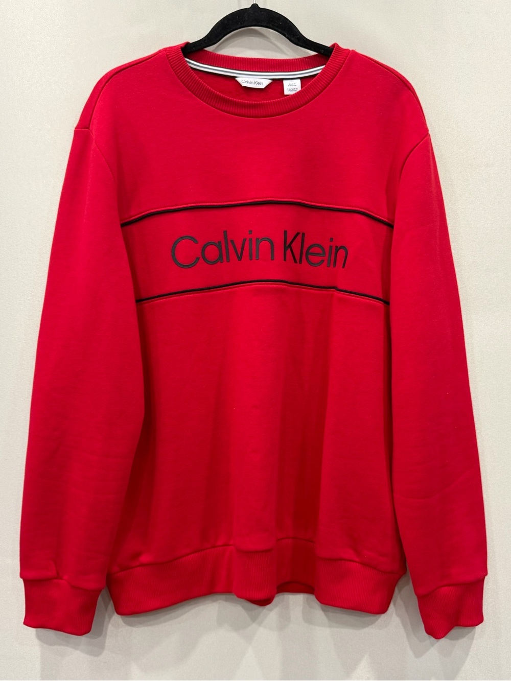 Calvin Klein Bold Red Logo Crewneck Sweatshirt